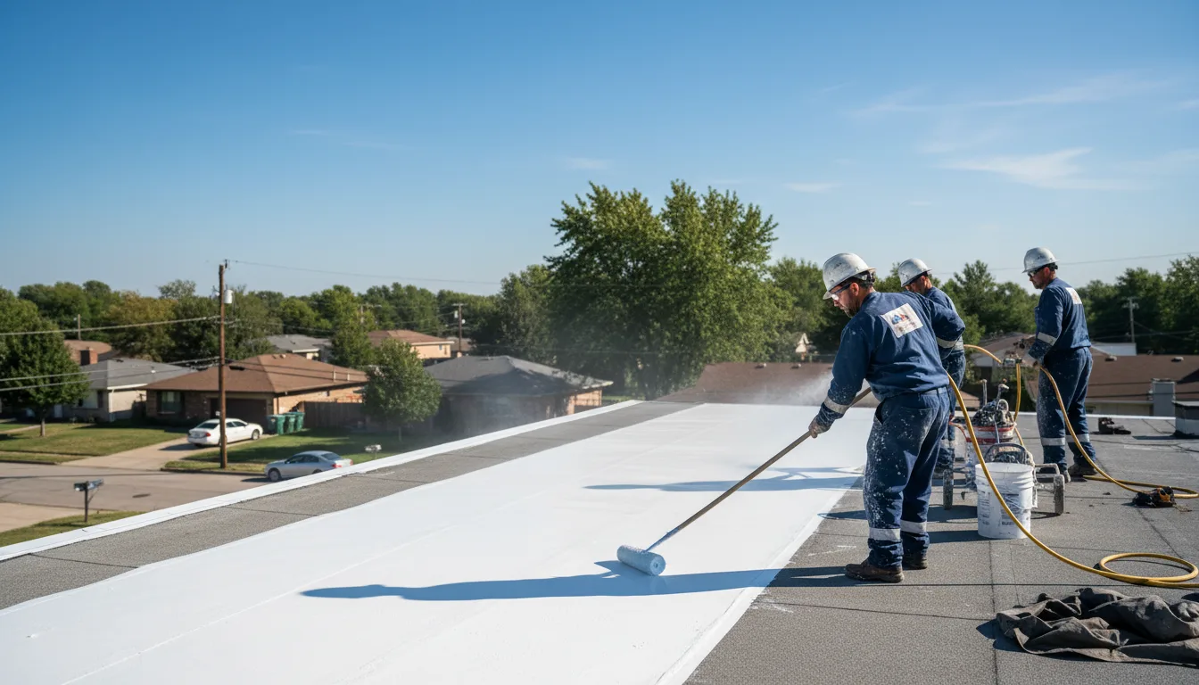 Commercial roof coating in Huntsville, TX near me